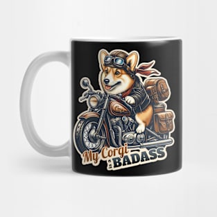 Corgi Biker Mug